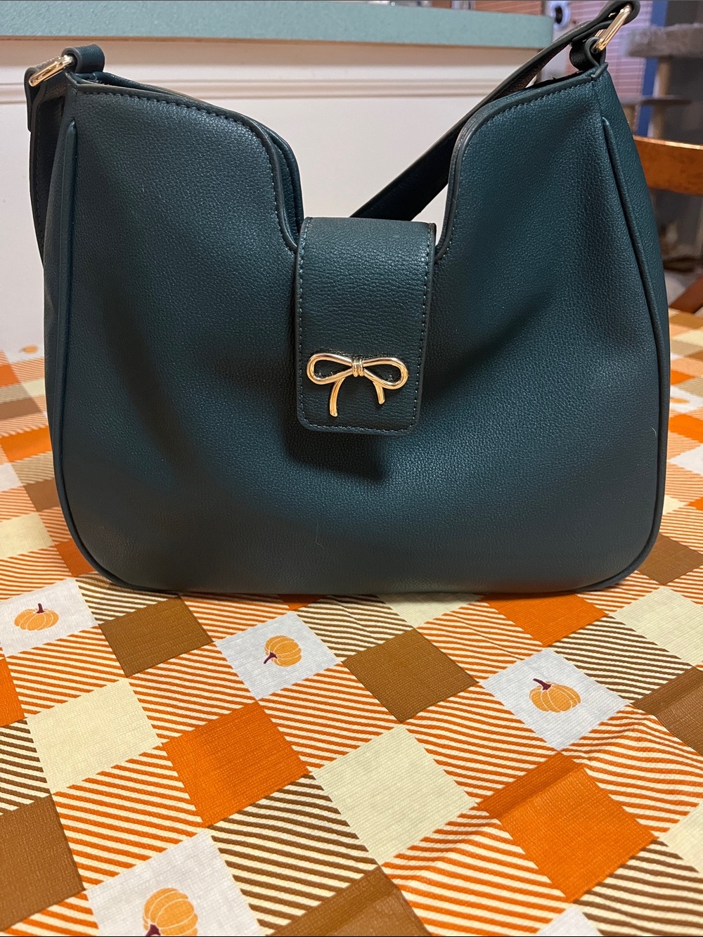 Lauren Conrad Cove Bow Tab Shoulder Bag in Deep Teal